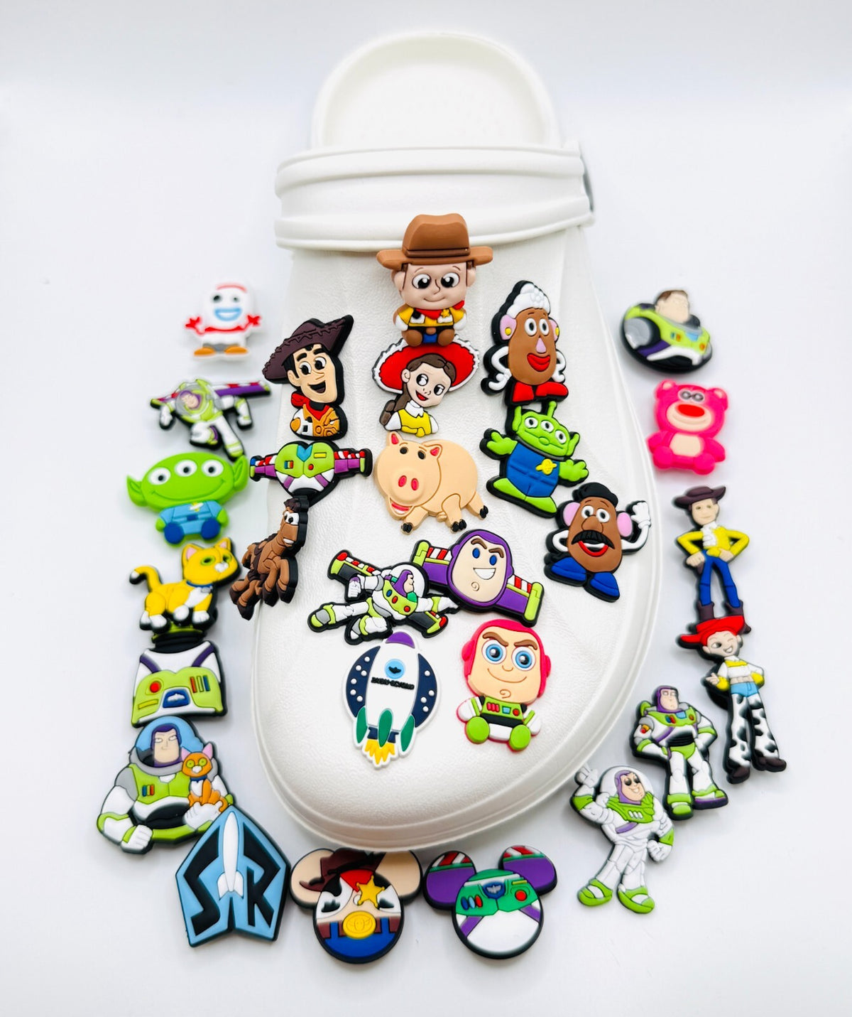 Toy Story shoe charms, set of 28, for Crocs-style clogs