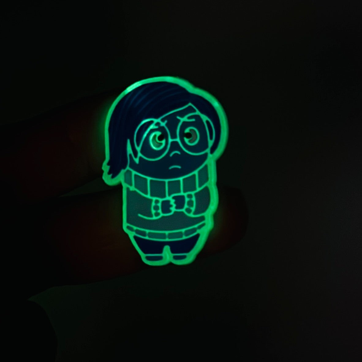 Inside Out Glow in the Dark shoe charms, set of 9, for Crocs-style clogs