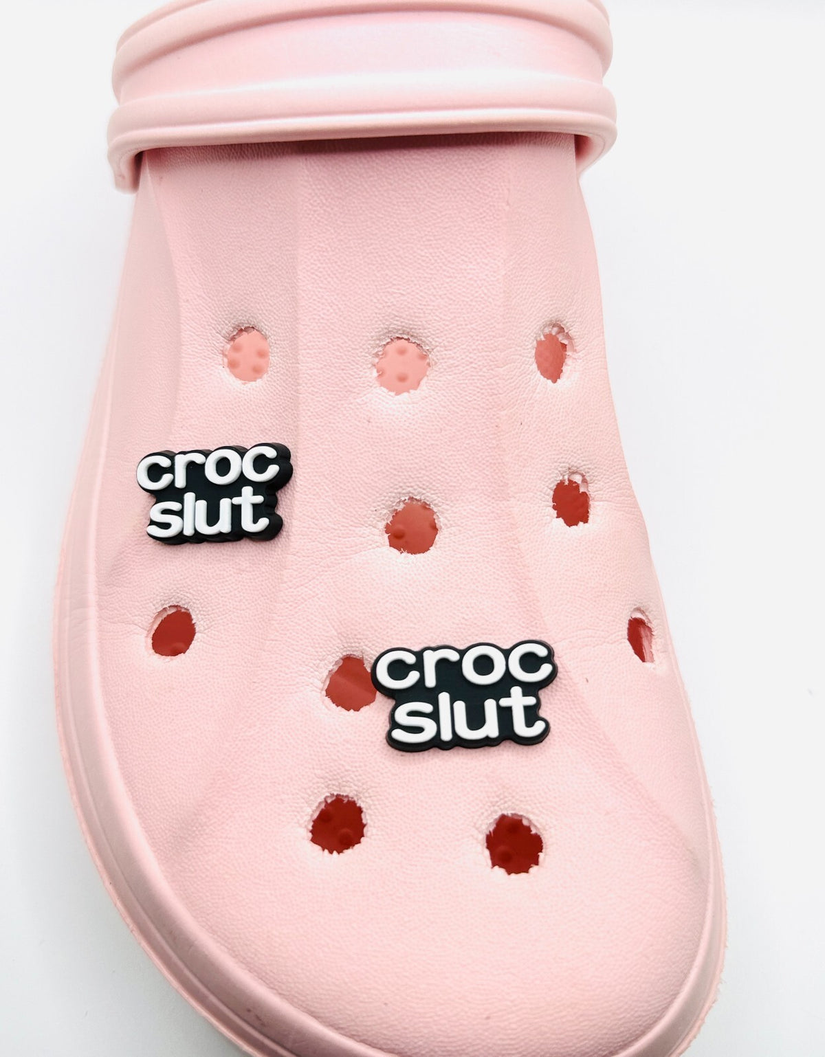 Cr*c Slut shoe charms, set of 2, for Crocs-style clogs