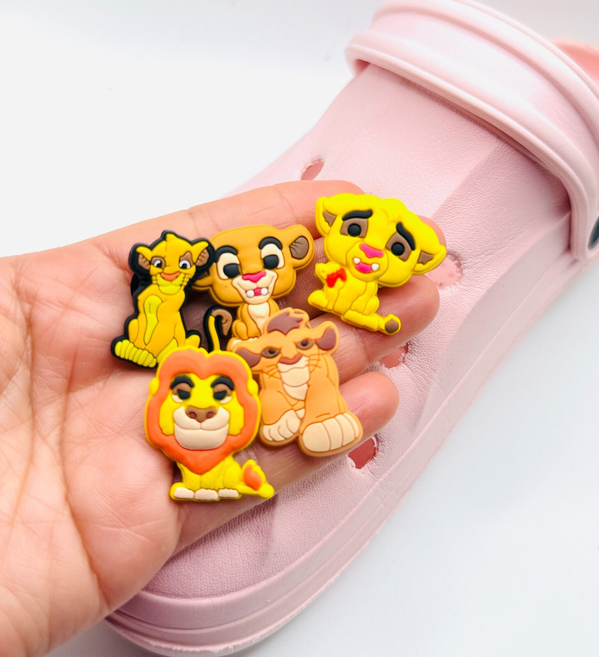 Lion King shoe charms, set of 5, for Crocs-style clogs