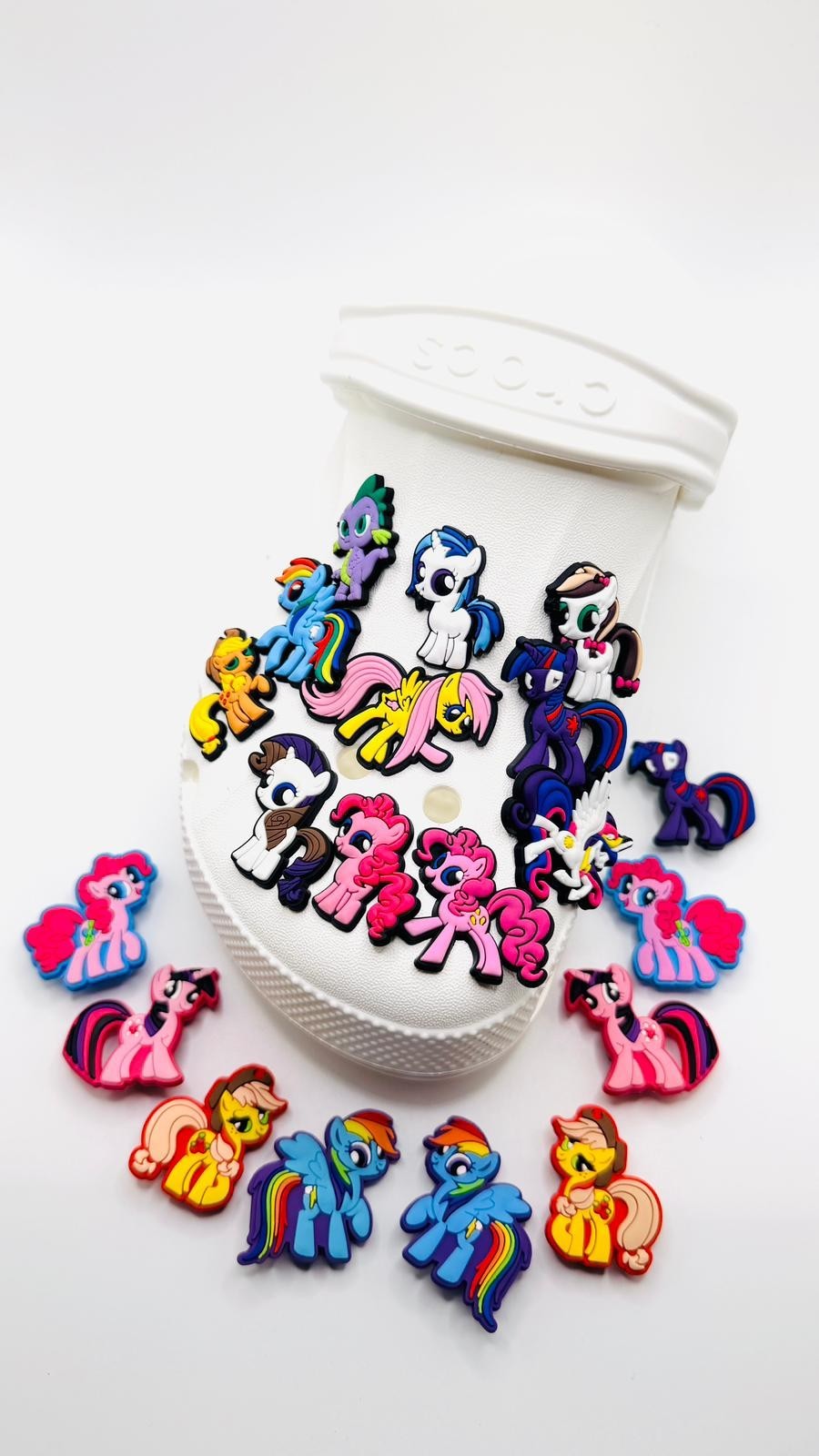 Little Pony shoe charms, set of 20, for Crocs-style clogs