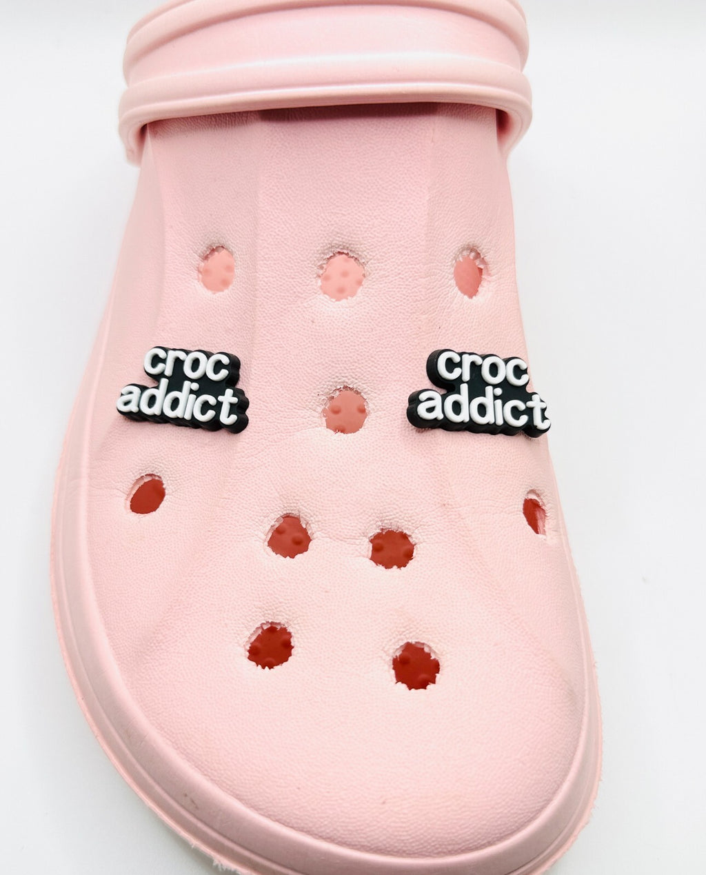 Addict shoe charms, set of 2, for Crocs-style clogs