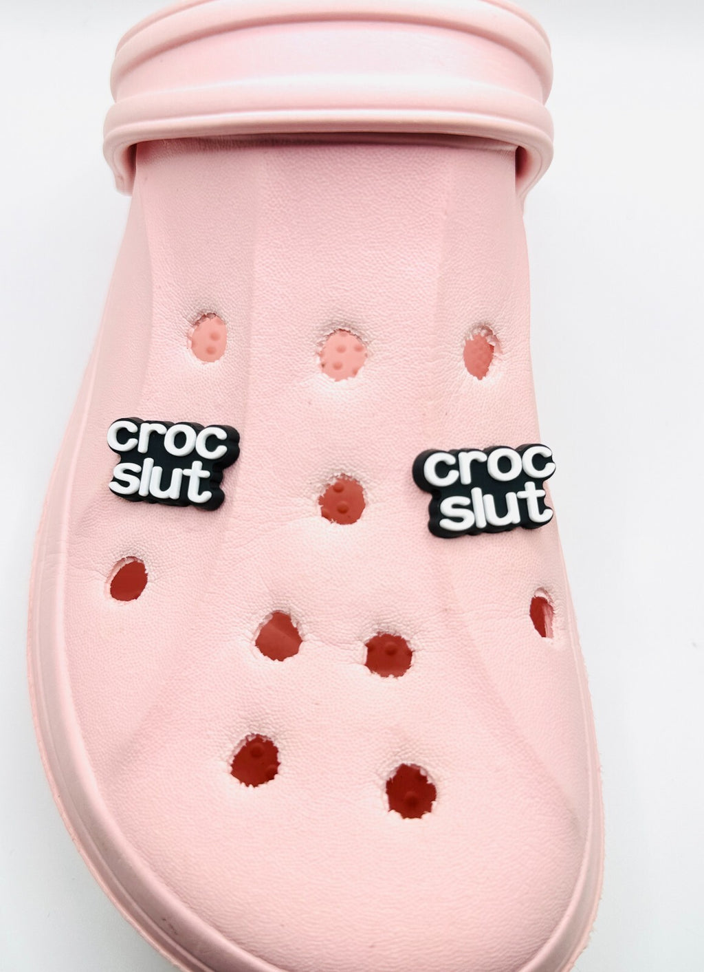 Cr*c Slut shoe charms, set of 2, for Crocs-style clogs