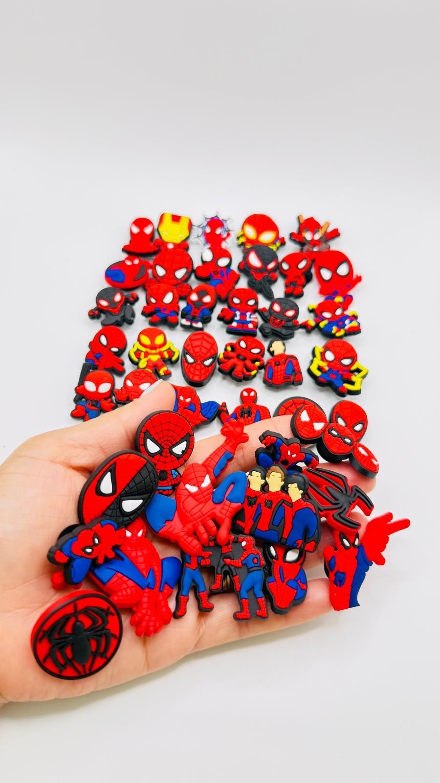 Spiderman shoe charms, set of 42, for Crocs-style clogs