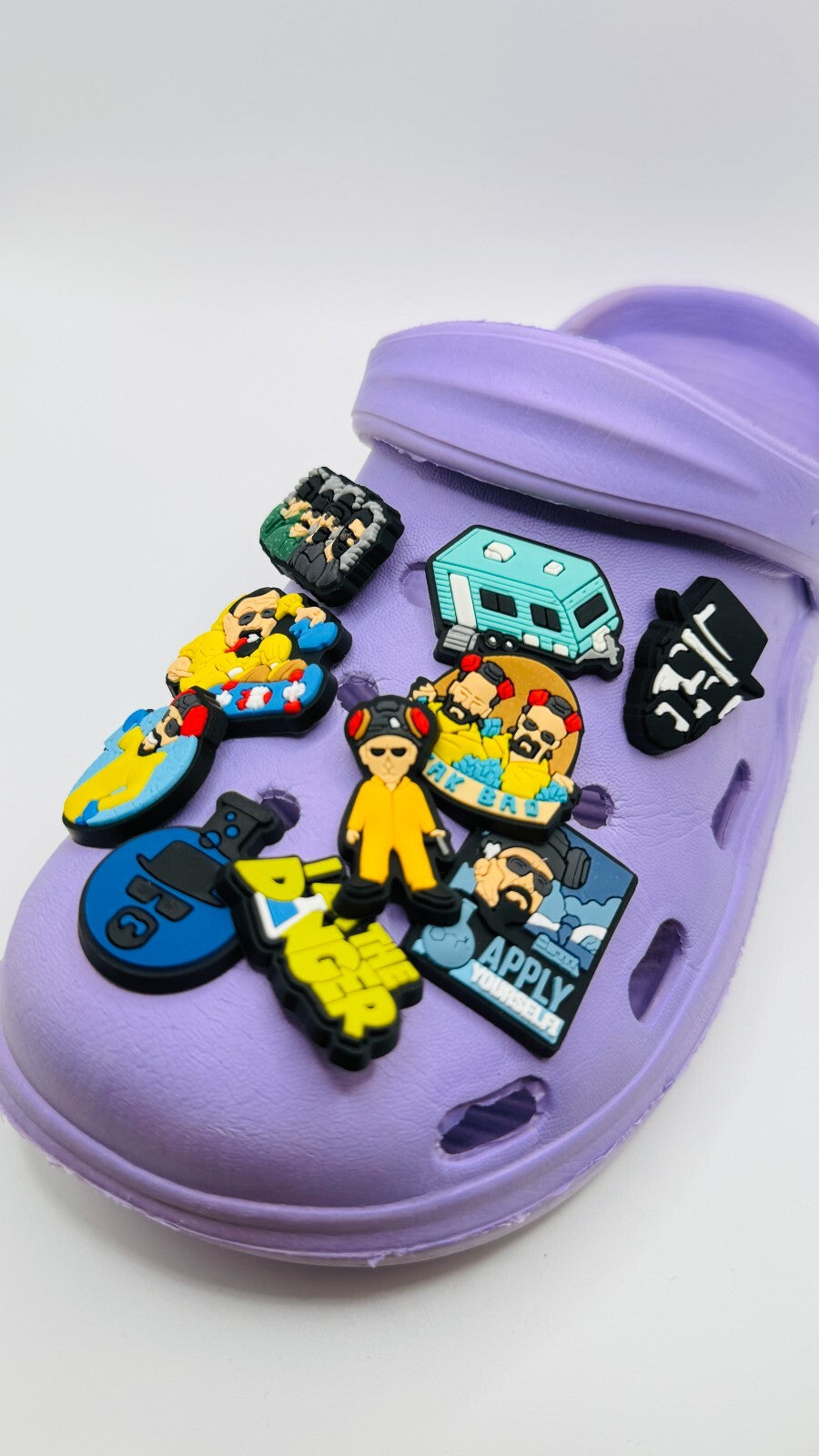 Breaking Bad shoe charms, set of 10, for Crocs-style clogs