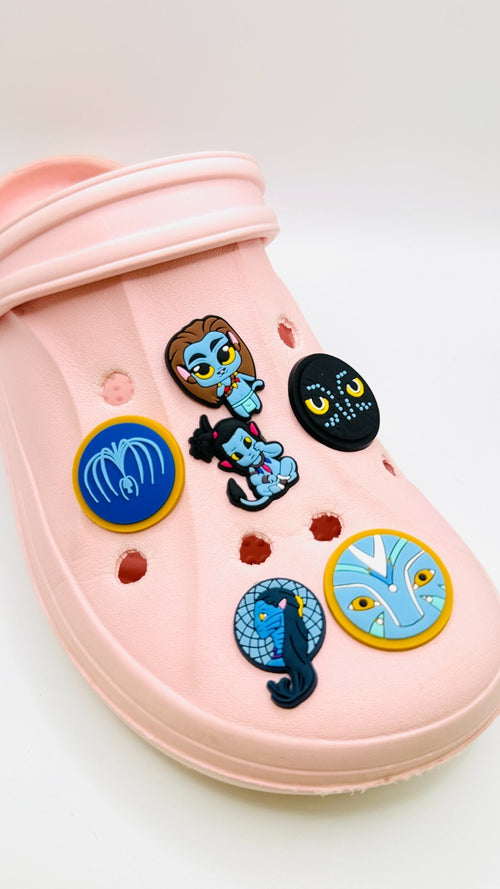 Avatar shoe charms, set of 6, for Crocs-style clogs