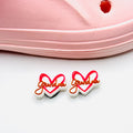Grandma Heart shoe charms, set of 2, for Crocs-style clogs