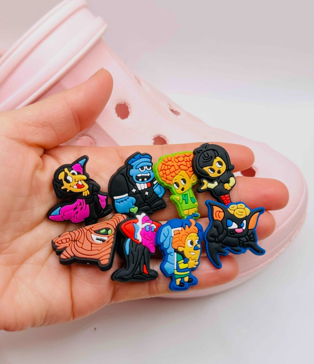 Hotel Transylvania shoe charms, set of 8, for Crocs-style clogs