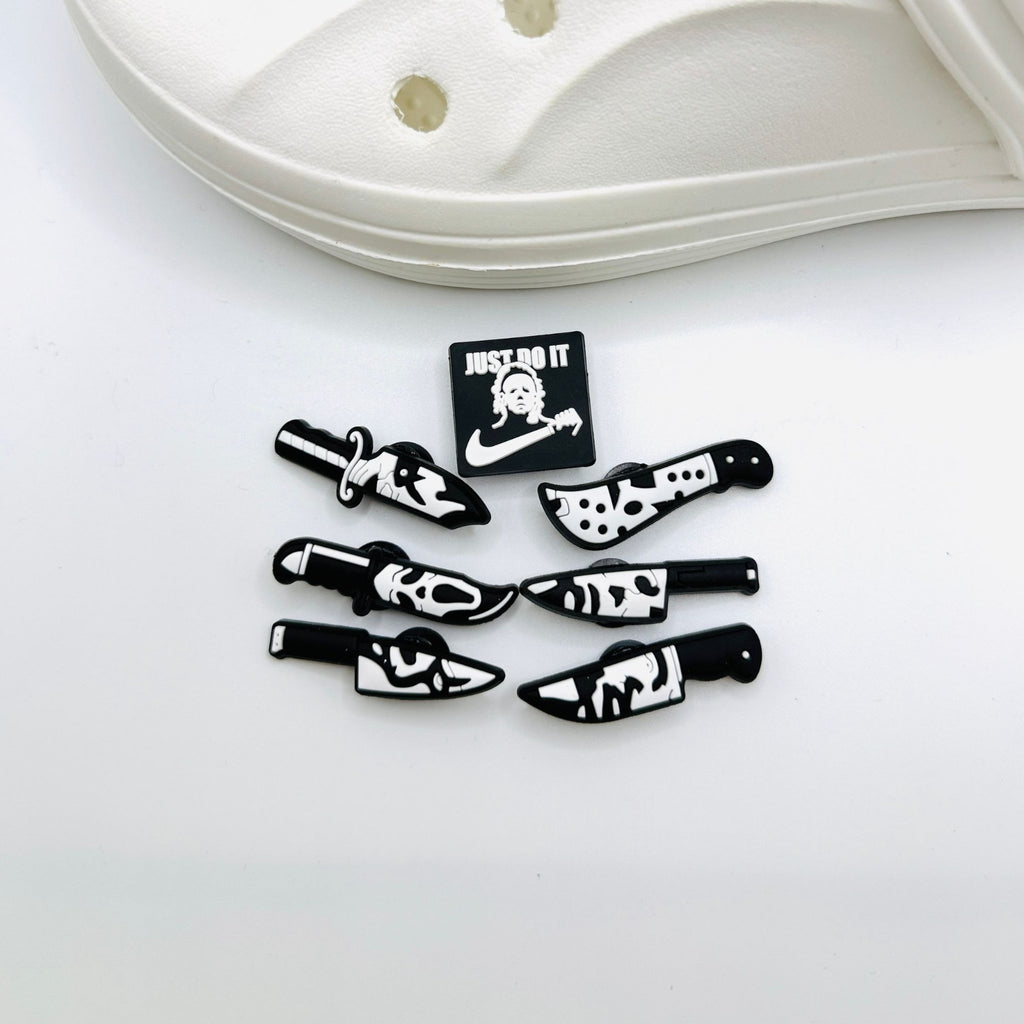 Horror Scary shoe charms, set of 7, for Crocs-style clogs