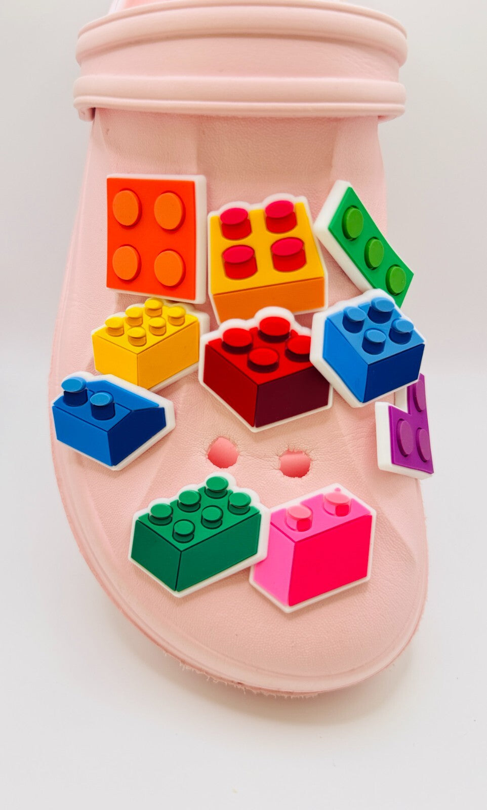 Lego shoe charms, set of 10, for Crocs-style clogs