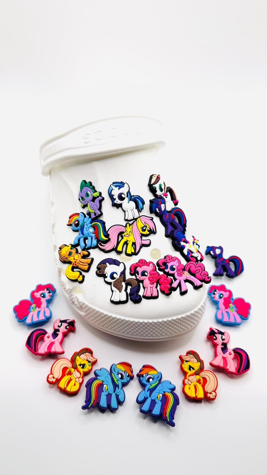 Little Pony shoe charms, set of 20, for Crocs-style clogs