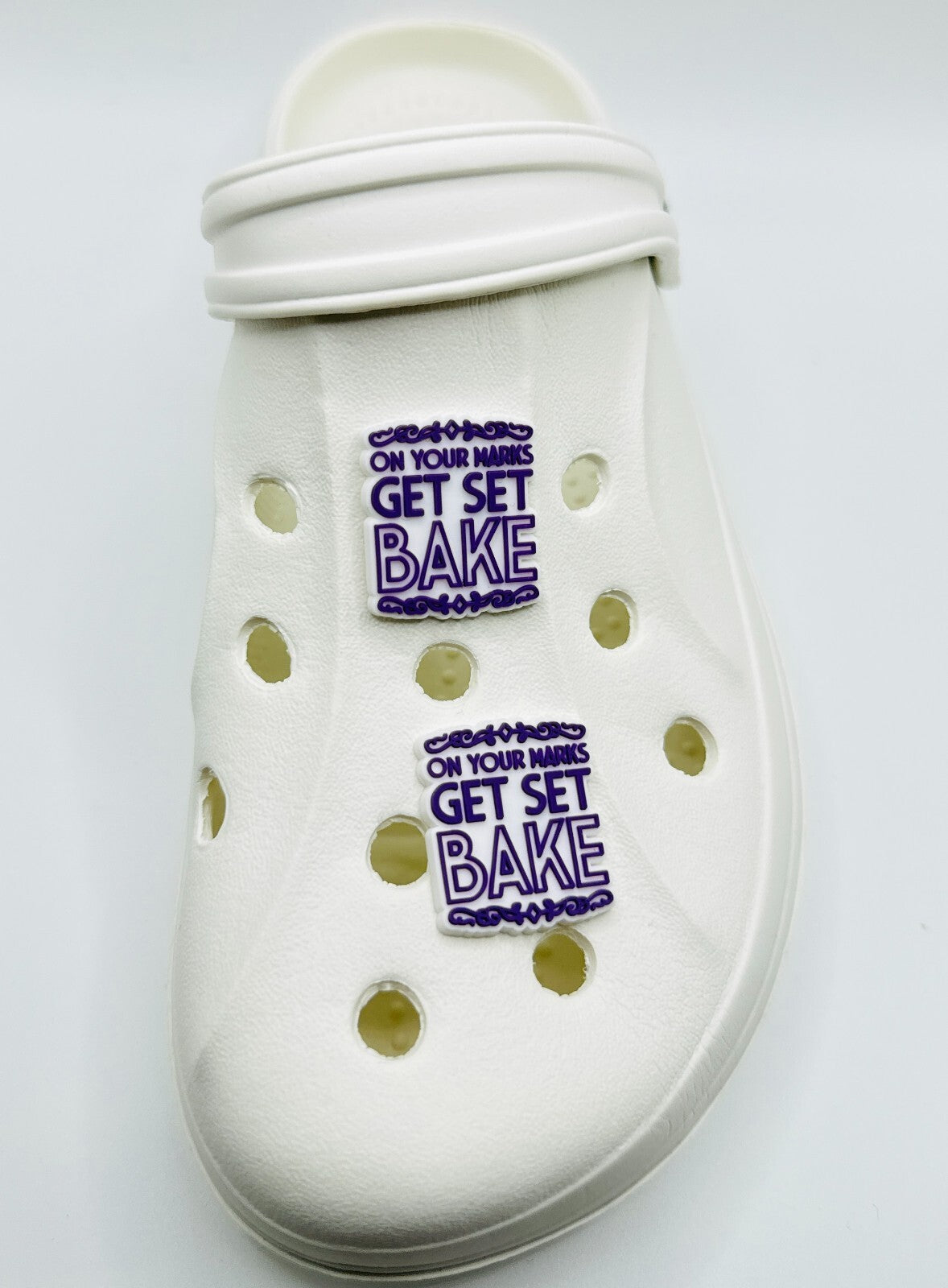 Baking shoe charms, set of 2, for Crocs-style clogs