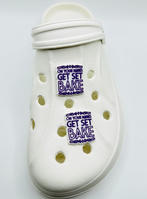 Baking shoe charms, set of 2, for Crocs-style clogs