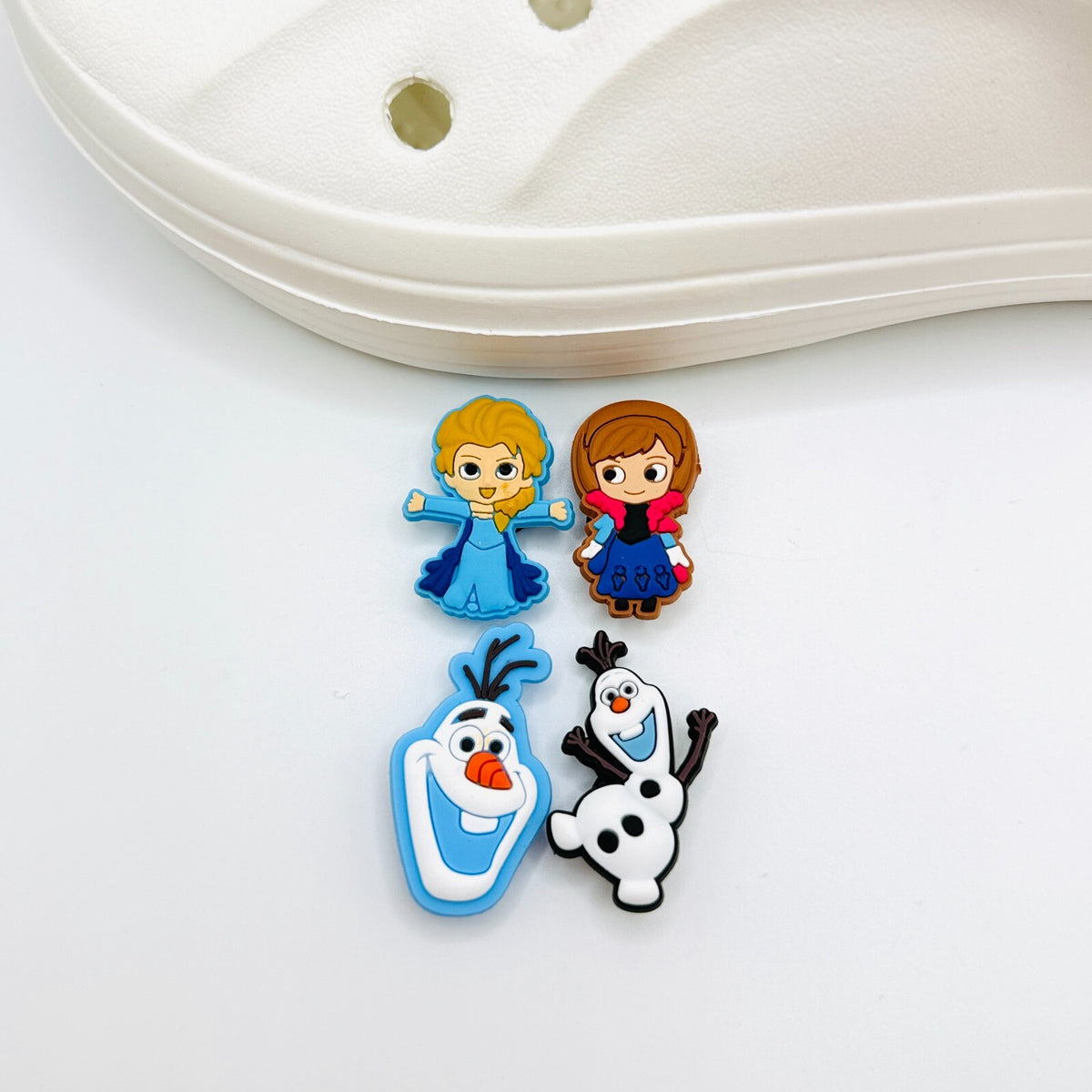 Frozen shoe charms, set of 4, for Crocs-style clogs
