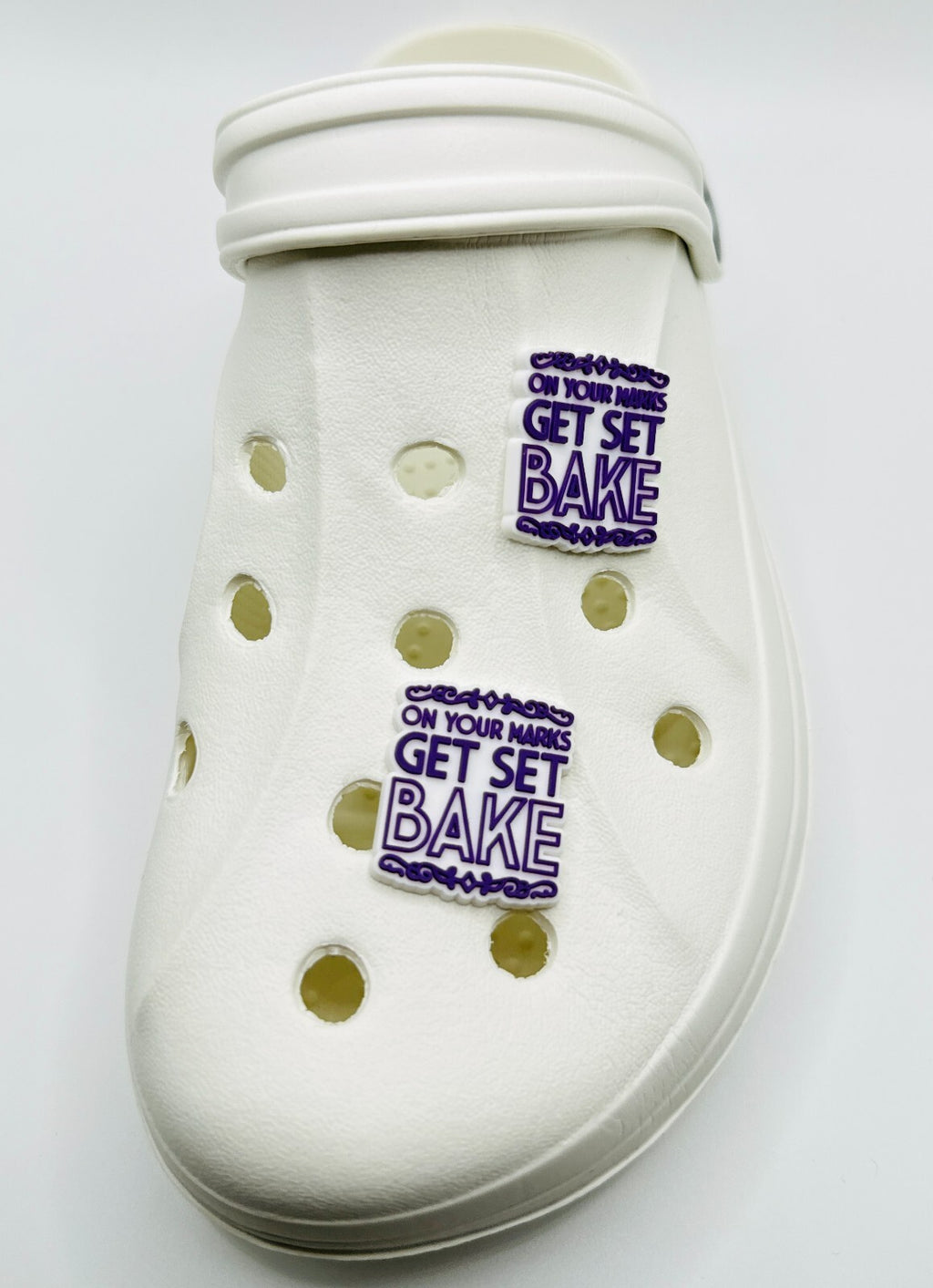 Baking shoe charms, set of 2, for Crocs-style clogs