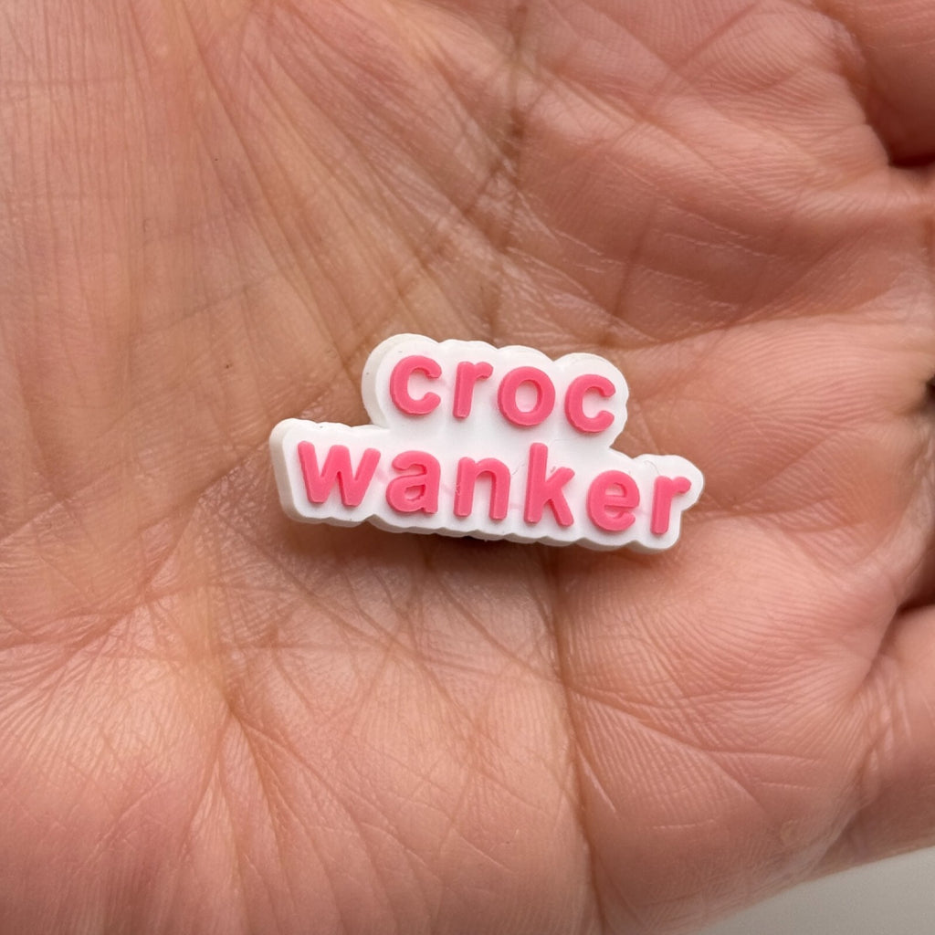 Cr*c Wanker Swearing Offensive Rude Real UK 🇬🇧 shoe charms for Crocs-style clogs
