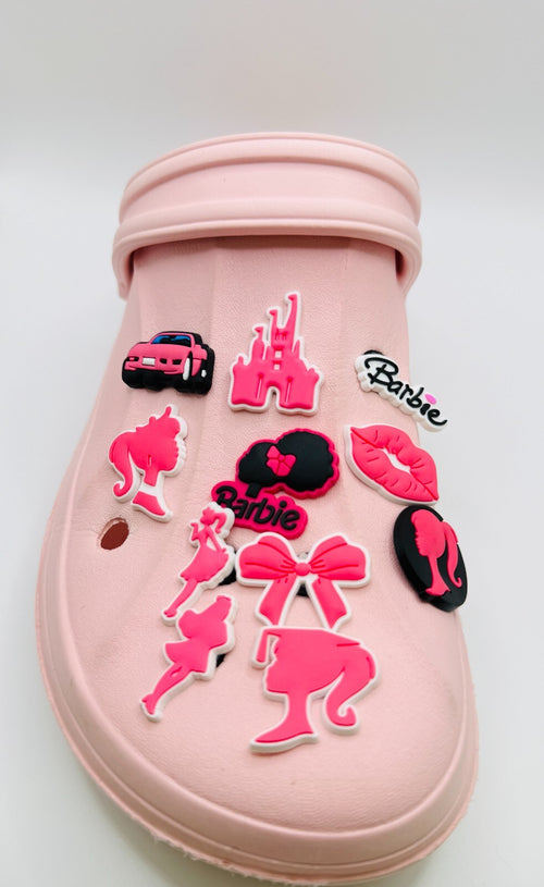 Barbie shoe charms, set of 11, for Crocs-style clogs