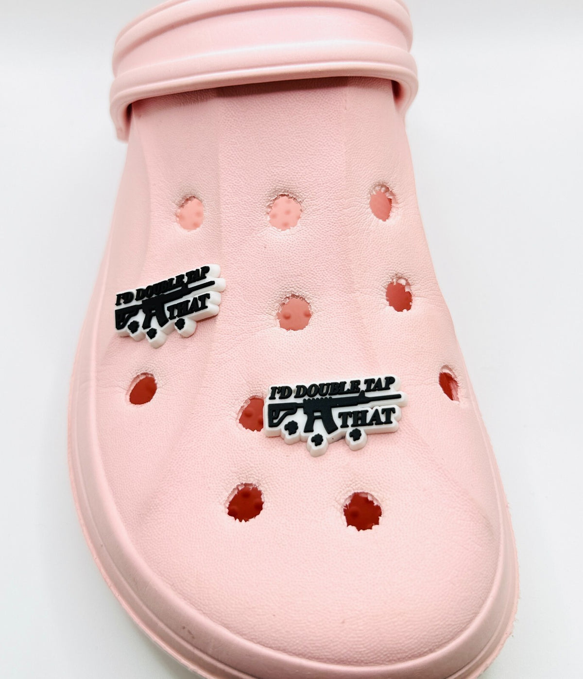 I'd Double Tap shoe charms, set of 2, for Crocs-style clogs