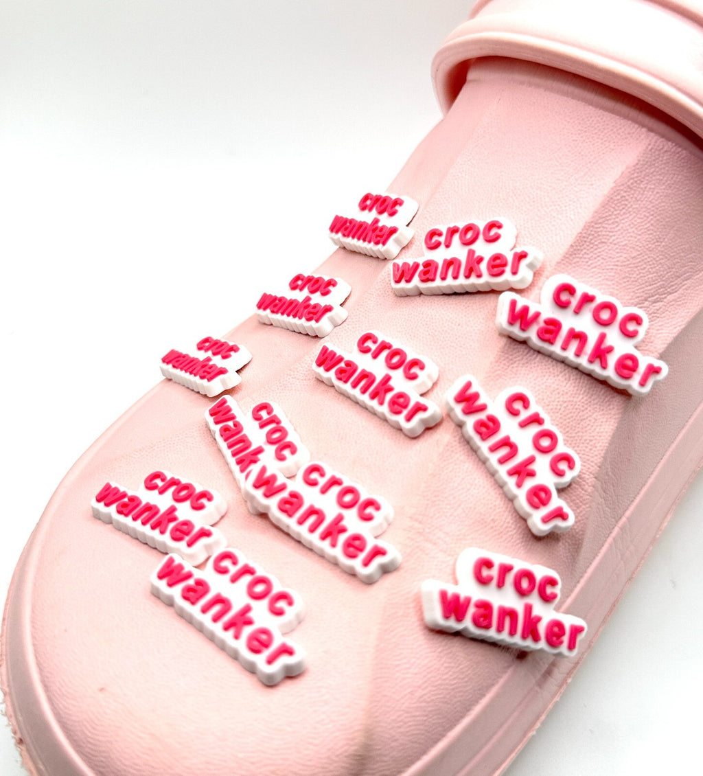 Cr*c Wanker Swearing Offensive Rude Real UK 🇬🇧 shoe charms for Crocs-style clogs