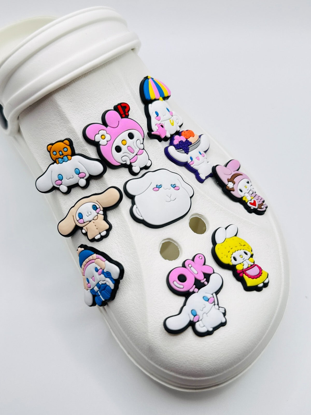 Sanrio shoe charms, set of 10, for Crocs-style clogs