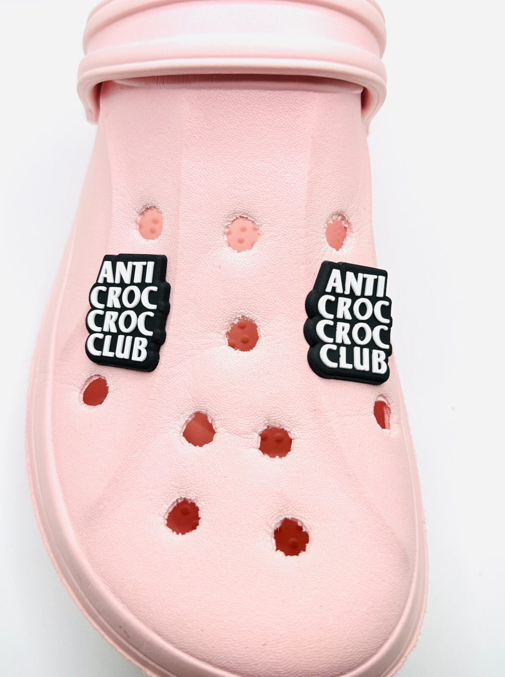 Anti Club shoe charms, set of 2, for Crocs-style clogs