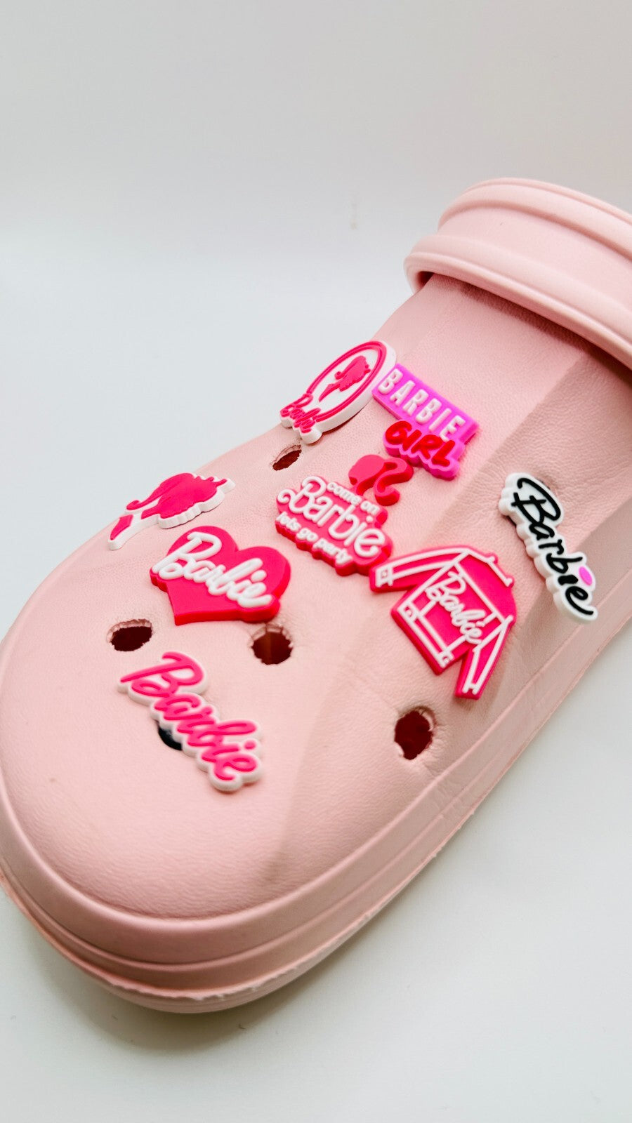 Barbie shoe charms, set of 8, for Crocs-style clogs