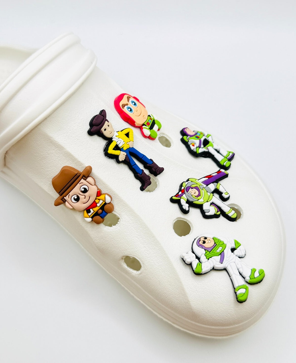 Toy Story shoe charms, set of 6, for Crocs-style clogs