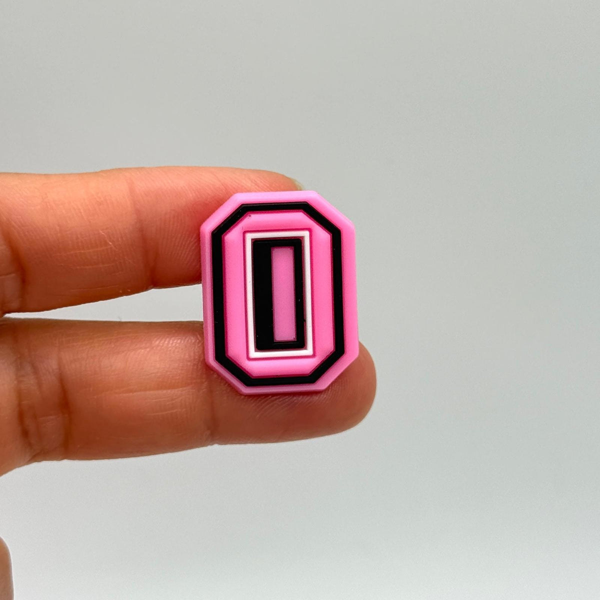 Letters Pink shoe charms for Crocs-style clogs