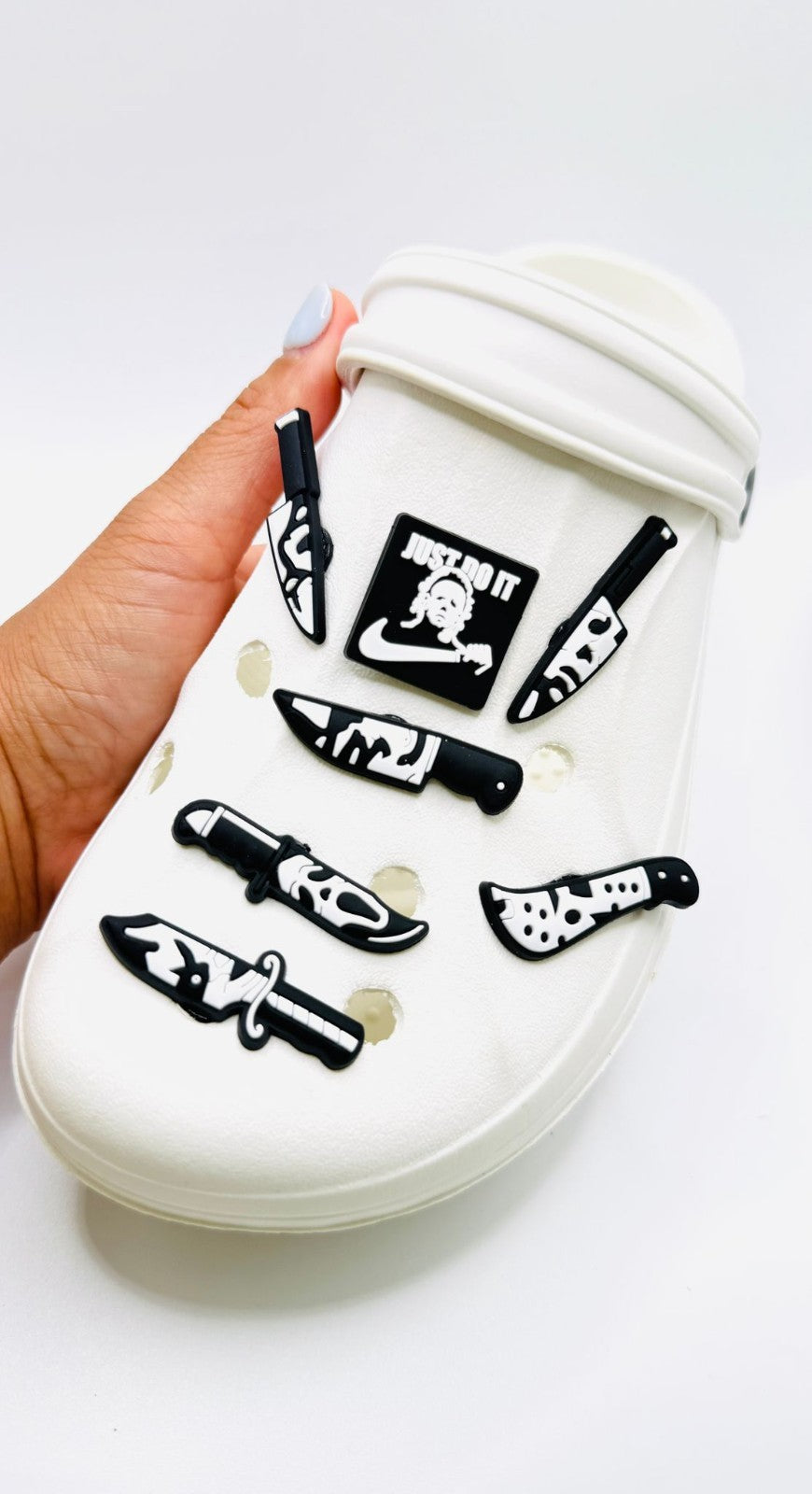 Horror Scary shoe charms, set of 7, for Crocs-style clogs