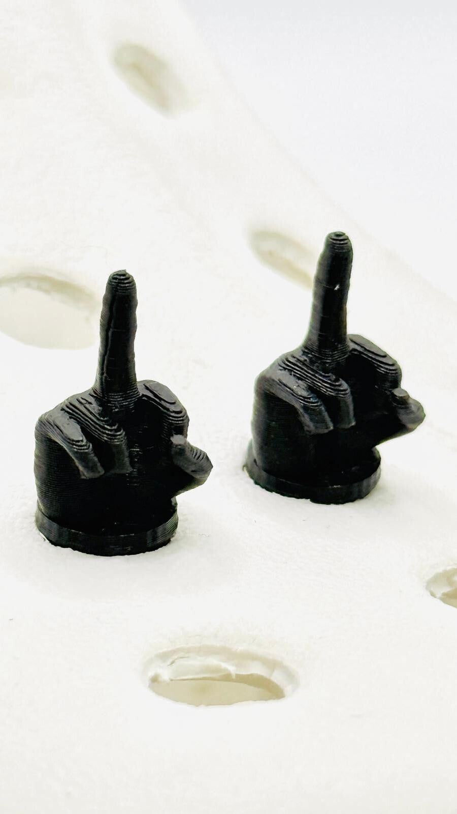 Middle Finger shoe charms, set of 2, for Crocs-style clogs