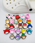 Squishmallows, Cow and Mushroom Mix,  shoe charms, set of 25, for Crocs-style clogs