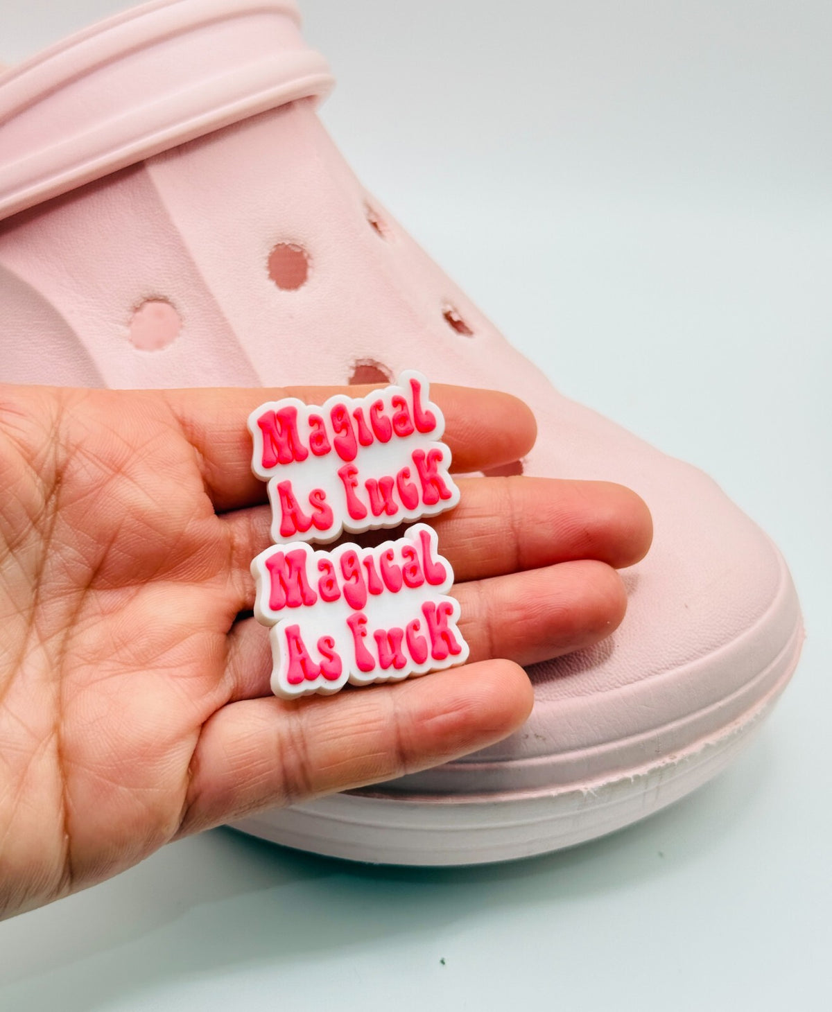 Magical as F*ck shoe charms, set of 2, for Crocs-style clogs