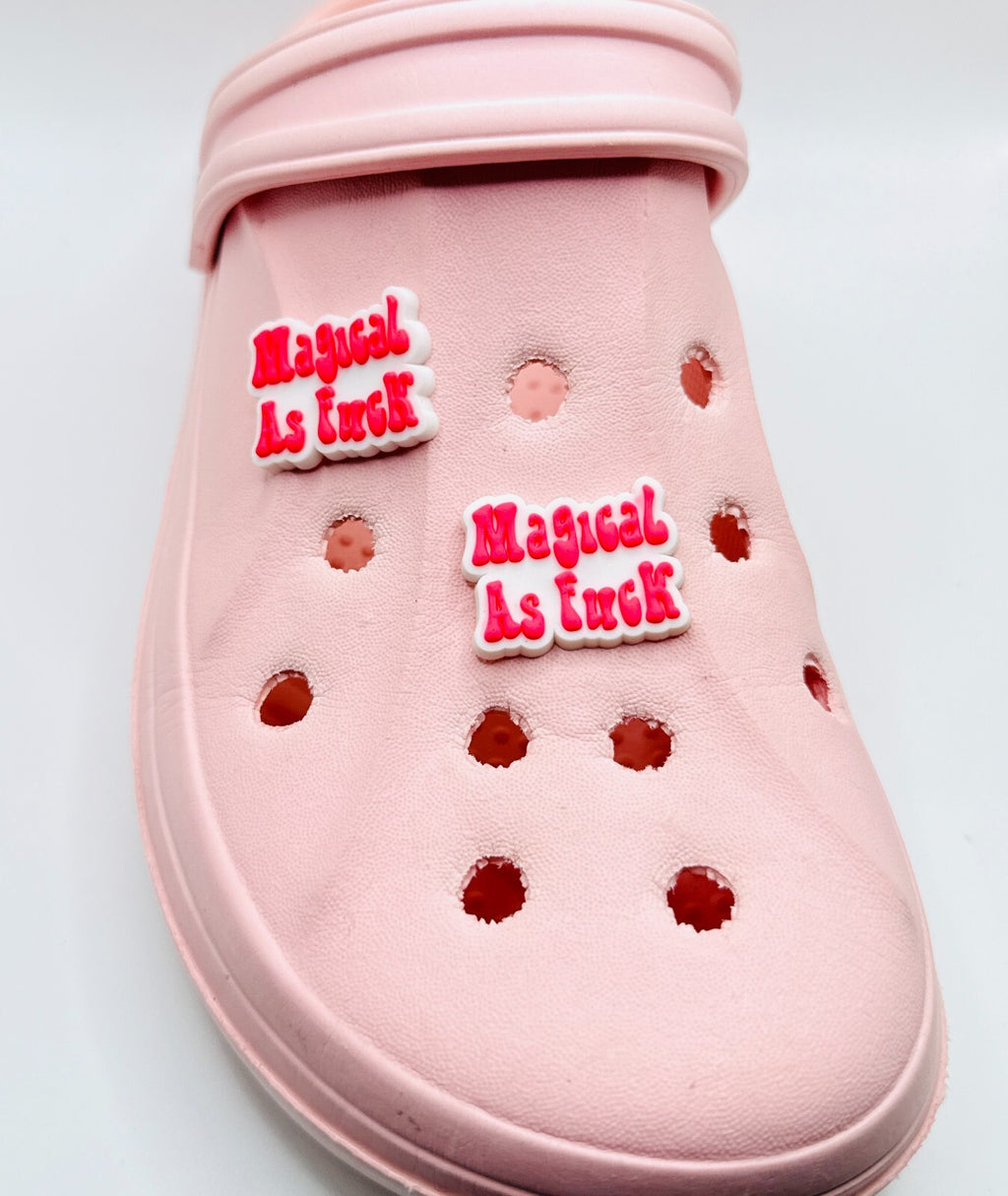 Magical as F*ck shoe charms, set of 2, for Crocs-style clogs