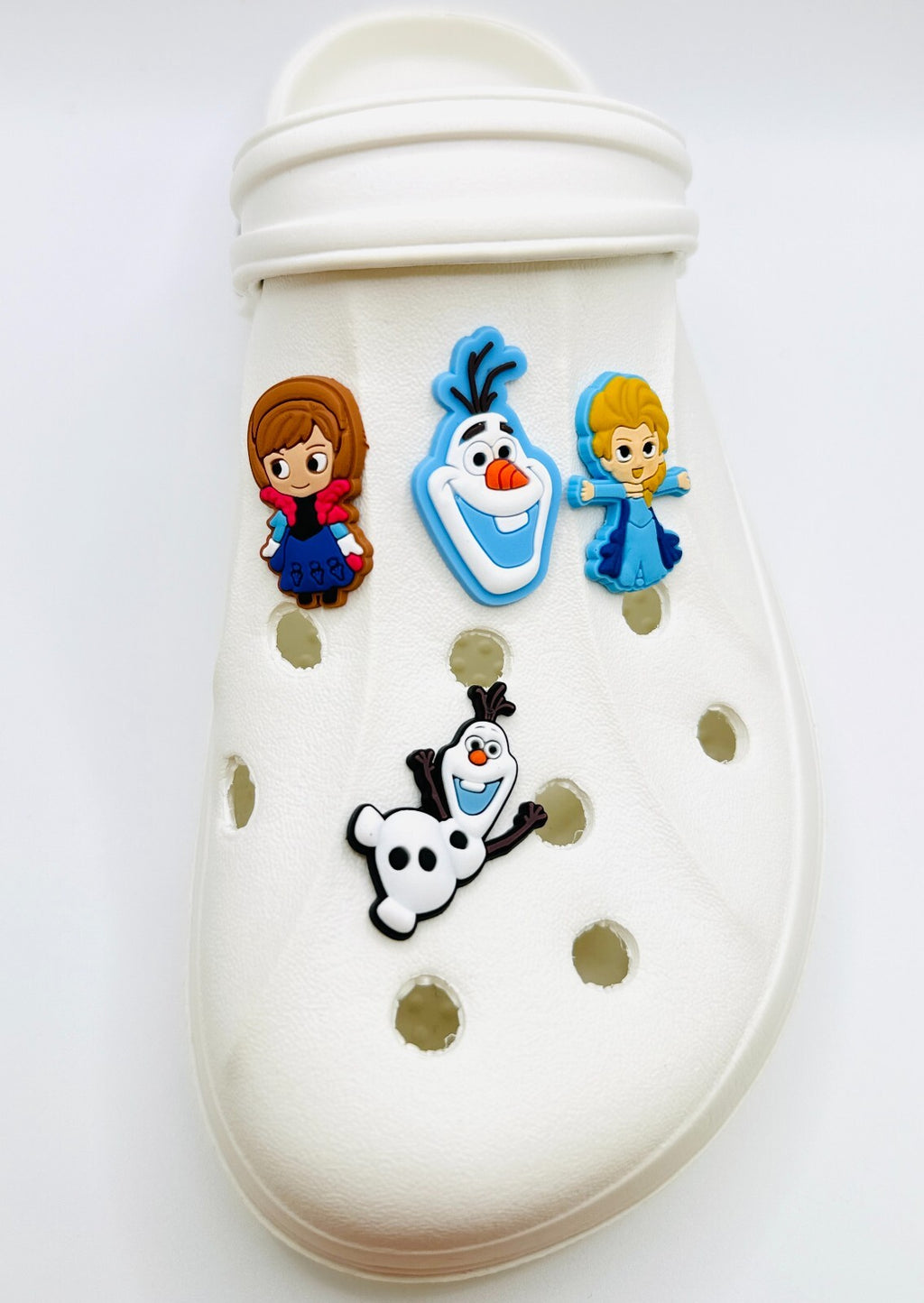 Frozen shoe charms, set of 4, for Crocs-style clogs