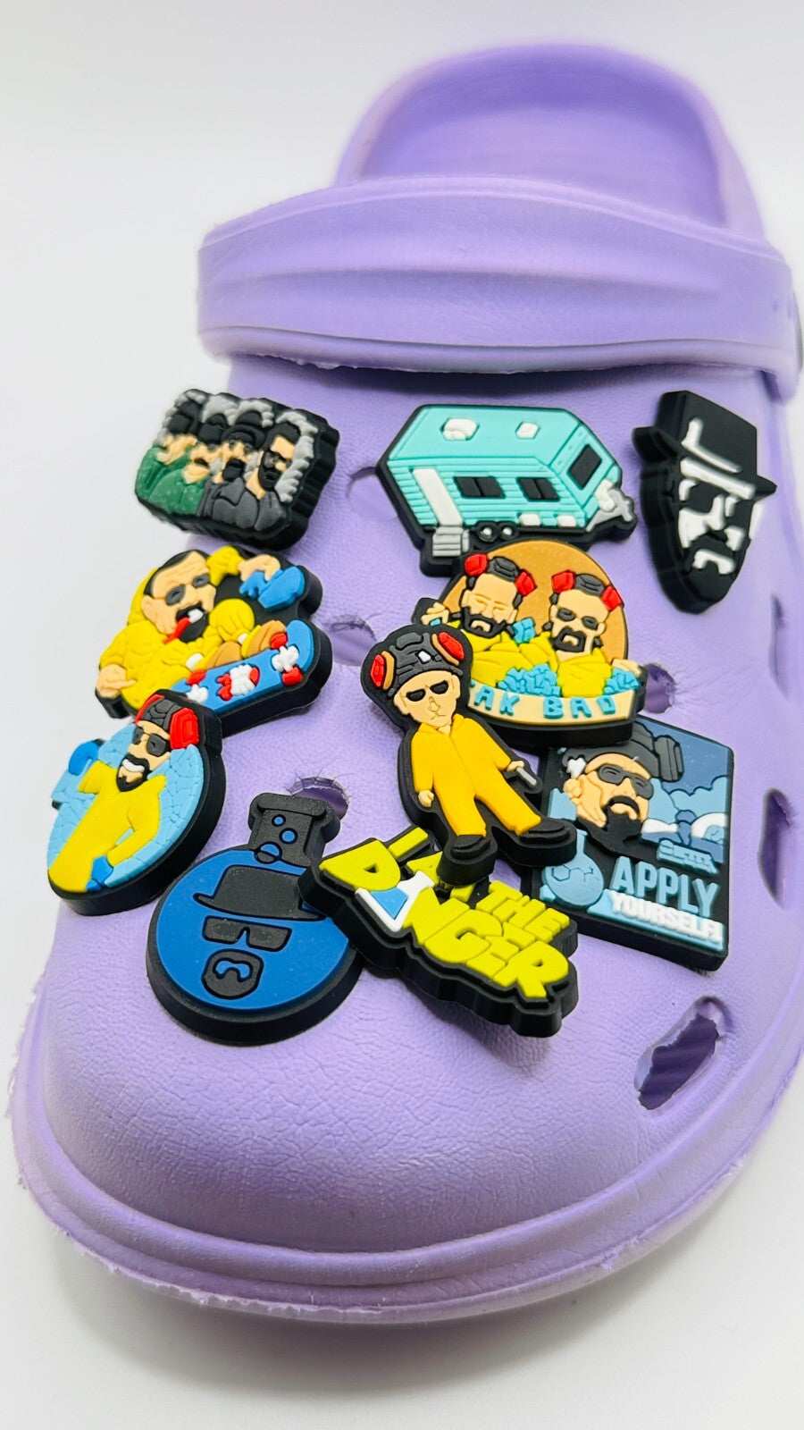 Breaking Bad shoe charms, set of 10, for Crocs-style clogs