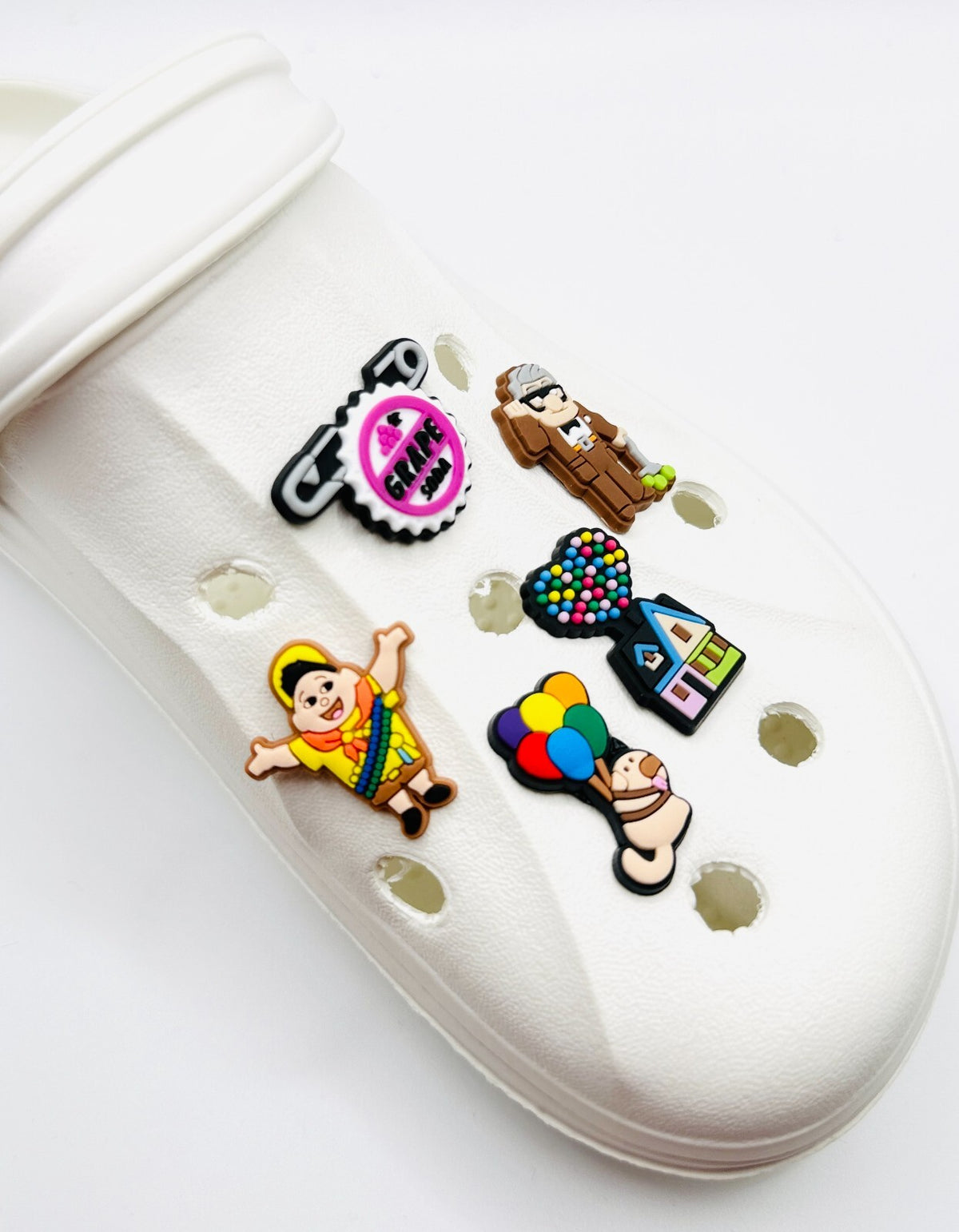 Up shoe charms, set of 5, for Crocs-style clogs