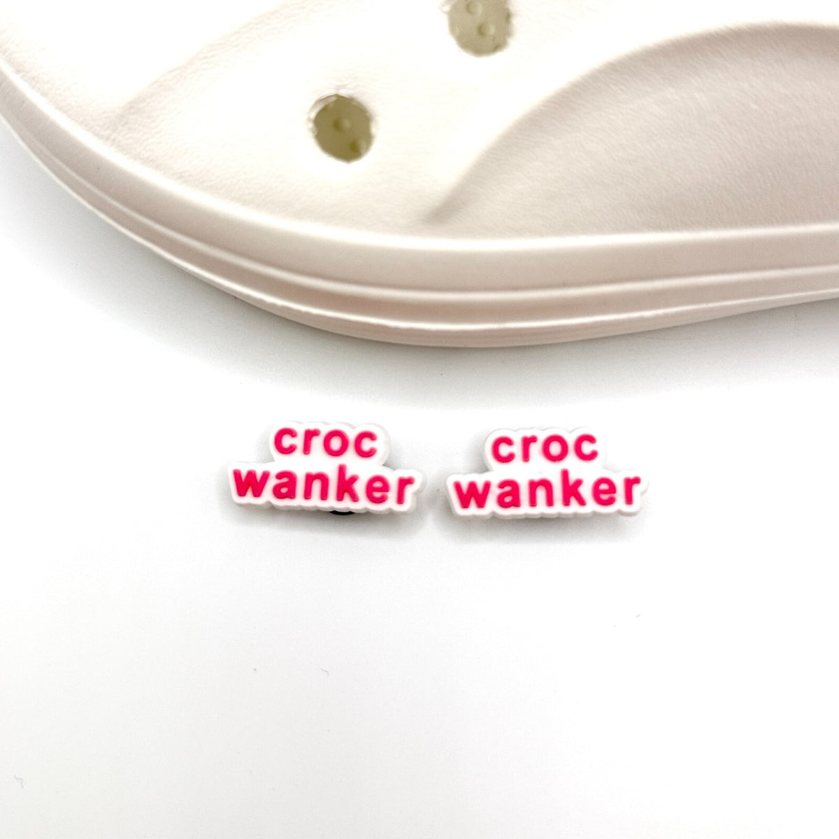 Cr*c Wanker shoe charms, set of 2, for Crocs-style clogs
