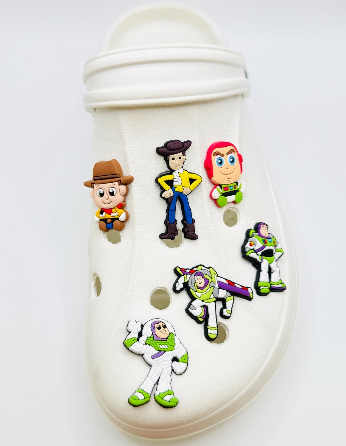 Toy Story shoe charms, set of 6, for Crocs-style clogs
