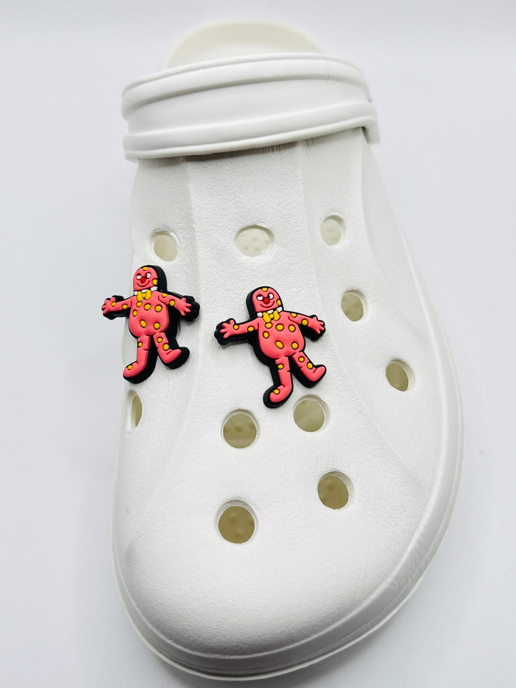 Mr Blobby shoe charms, set of 2, for Crocs-style clogs