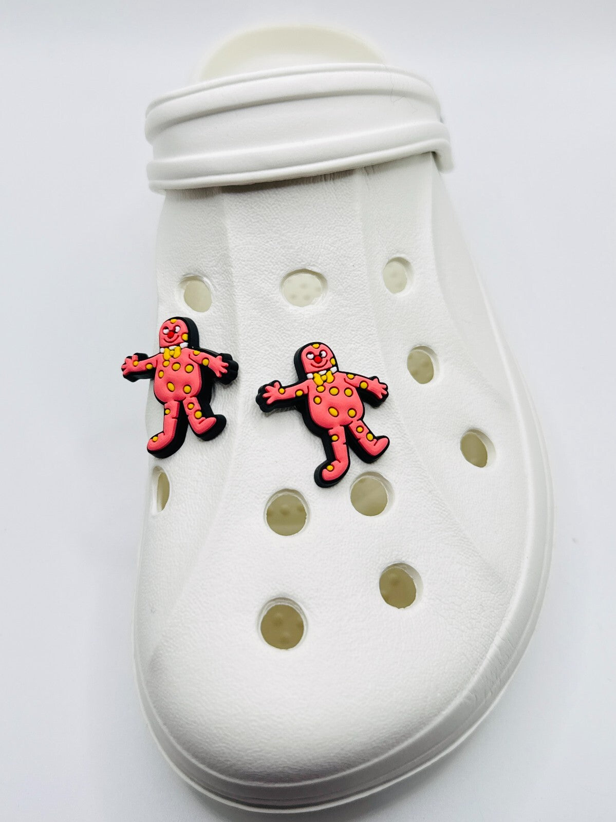 Mr Blobby shoe charms, set of 2, for Crocs-style clogs