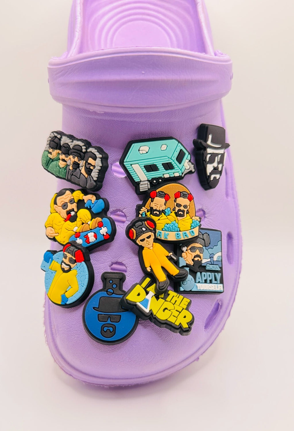 Breaking Bad shoe charms, set of 10, for Crocs-style clogs