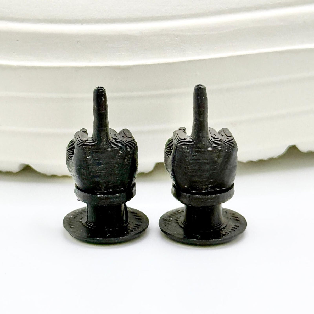 Middle Finger shoe charms, set of 2, for Crocs-style clogs