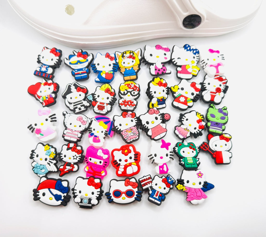 Hello Kitty shoe charms, set of 33, for Crocs-style clogs