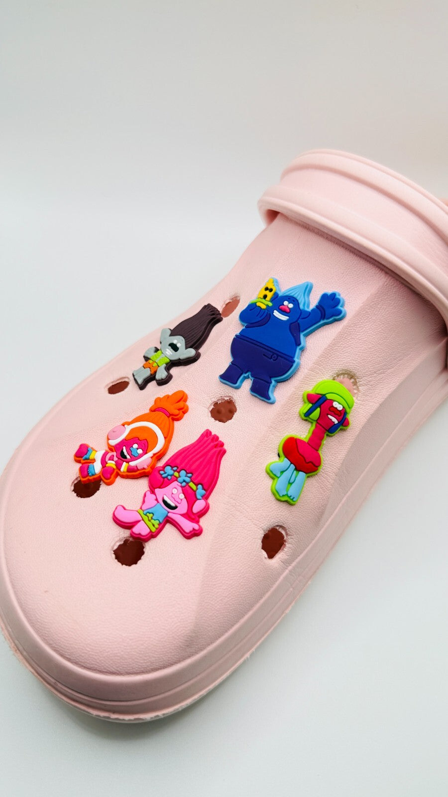 Trolls shoe charms, set of 5, for Crocs-style clogs