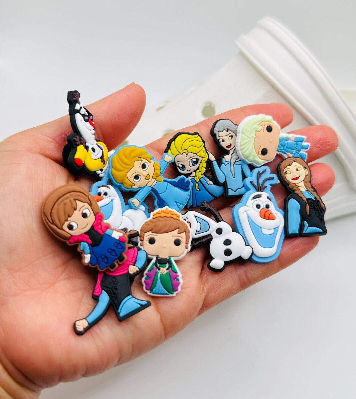 Frozen shoe charms, set of 12, for Crocs-style clogs