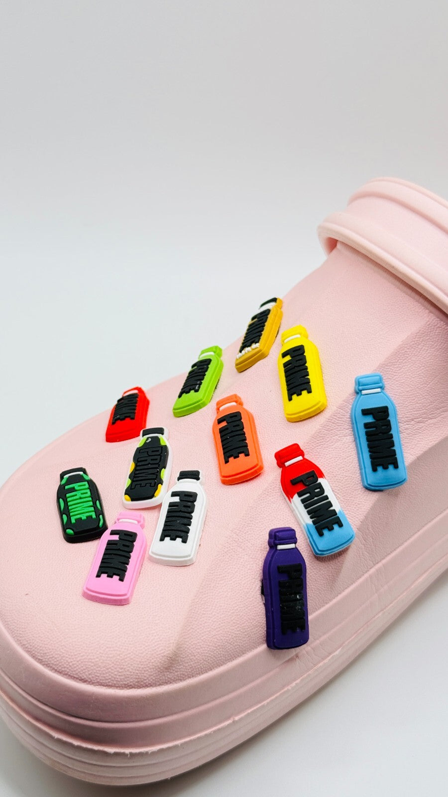 Prime shoe charms, set of 12, for Crocs-style clogs
