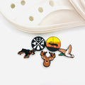 Hunting shoe charms, set of 5, for Crocs-style clogs