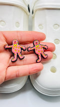 Mr Blobby shoe charms, set of 2, for Crocs-style clogs