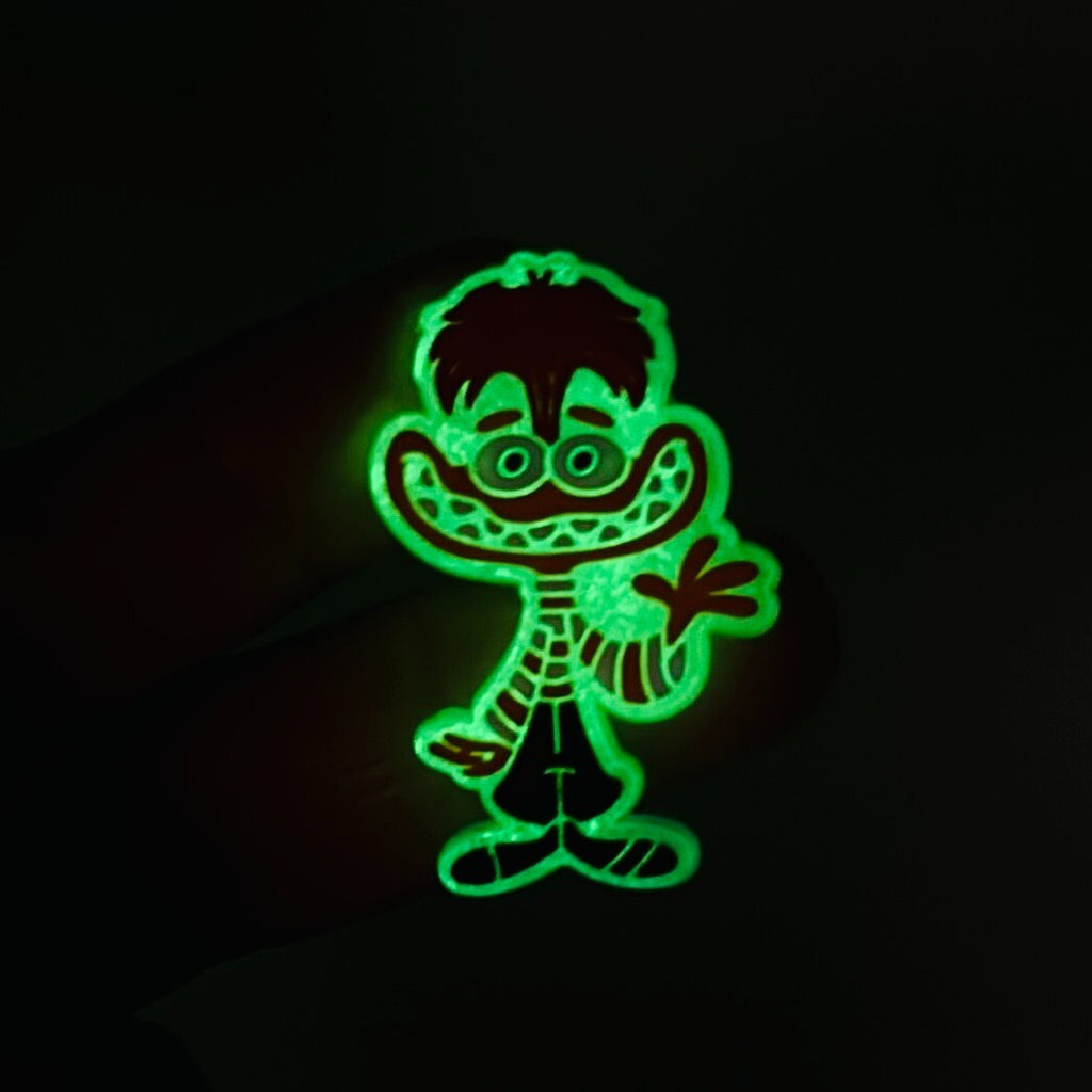 Inside Out Glow in the Dark shoe charms, set of 9, for Crocs-style clogs
