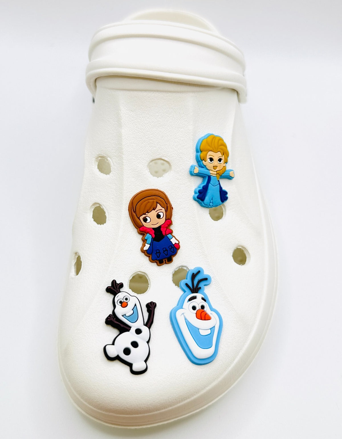Frozen shoe charms, set of 4, for Crocs-style clogs